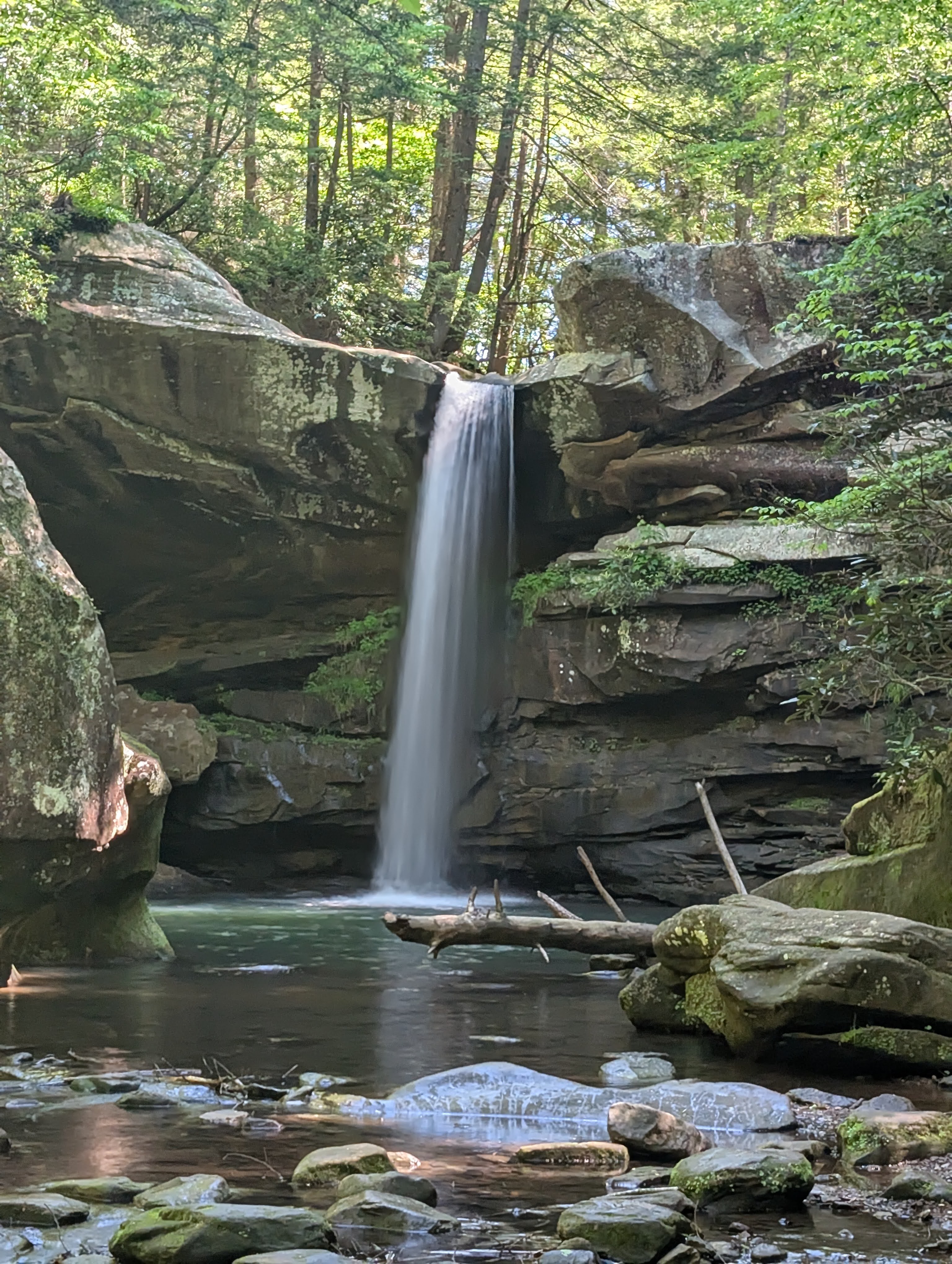 Flat Lick Falls is a 33 foot / 10 meter plunge waterfall in Kentucky.