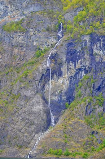 This is a very narrow, tall waterfall in Nærøyfjord  