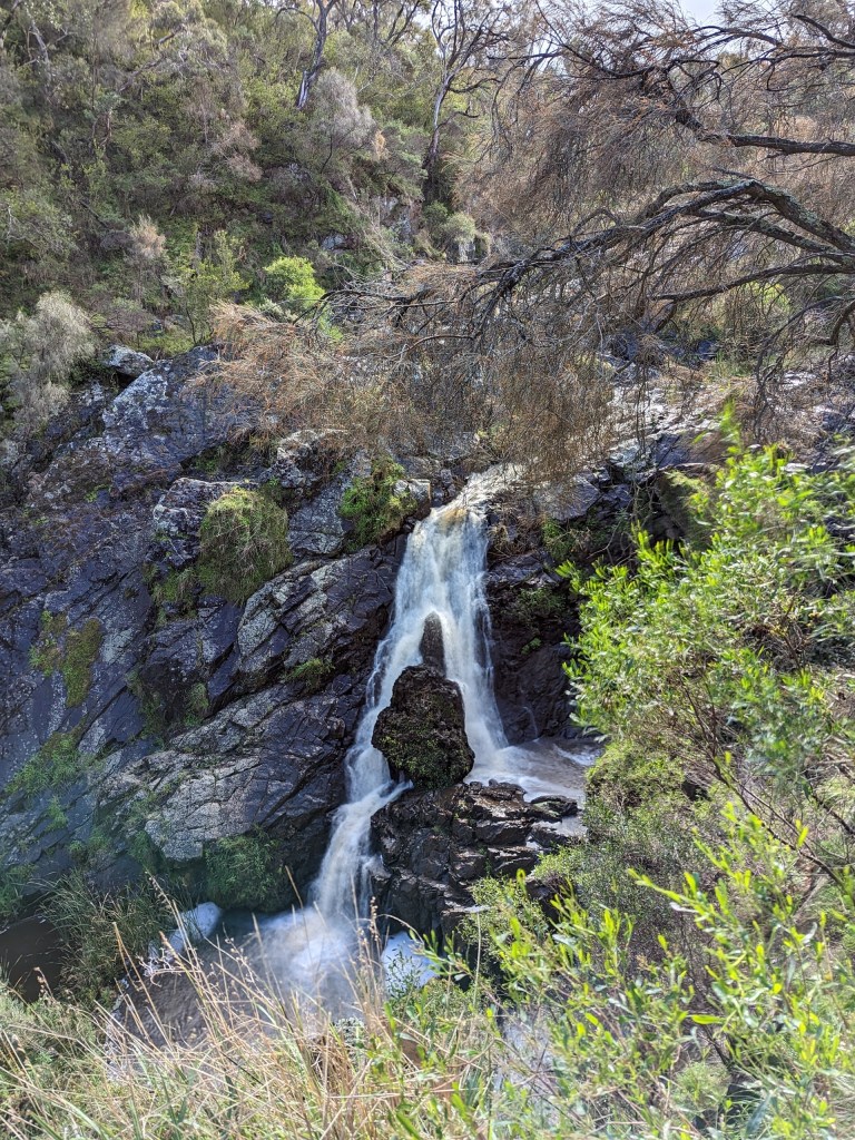 Hindmarsh Falls is a 72 foot / 22 meter tall waterfall in South Australia.