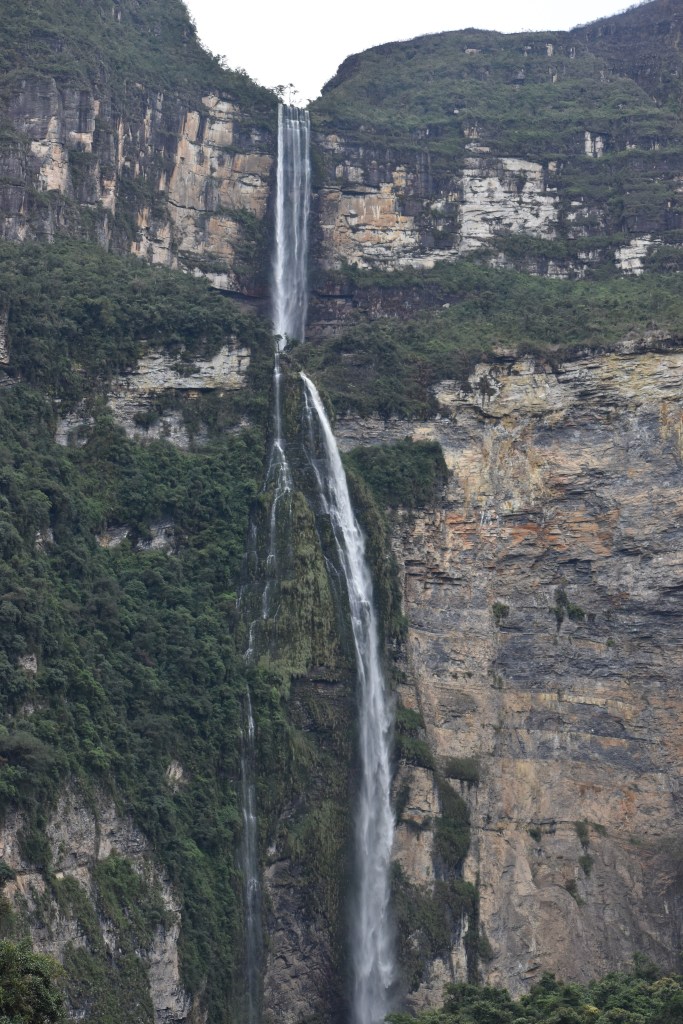 Catarata Gocta is a 2530 foot / 771 meter waterfall near the Amazon rain forest.