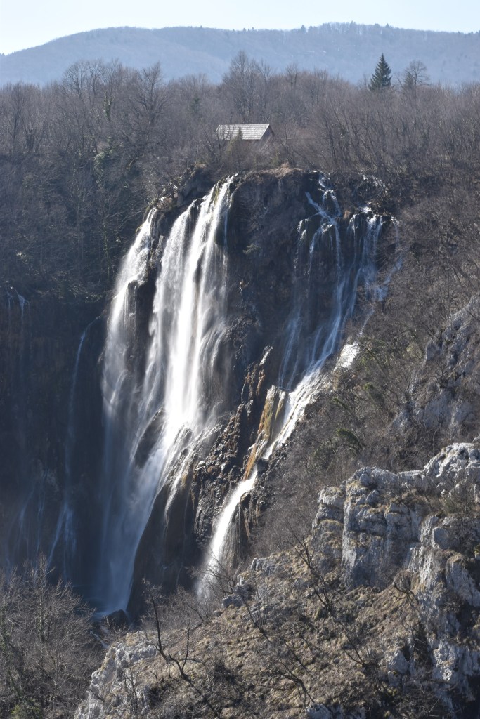 This is Great Falls, called Veliki Slap, and is found in Plitvice Lakes National Park, Croatia. It is 285 feet / 87 meters tall.