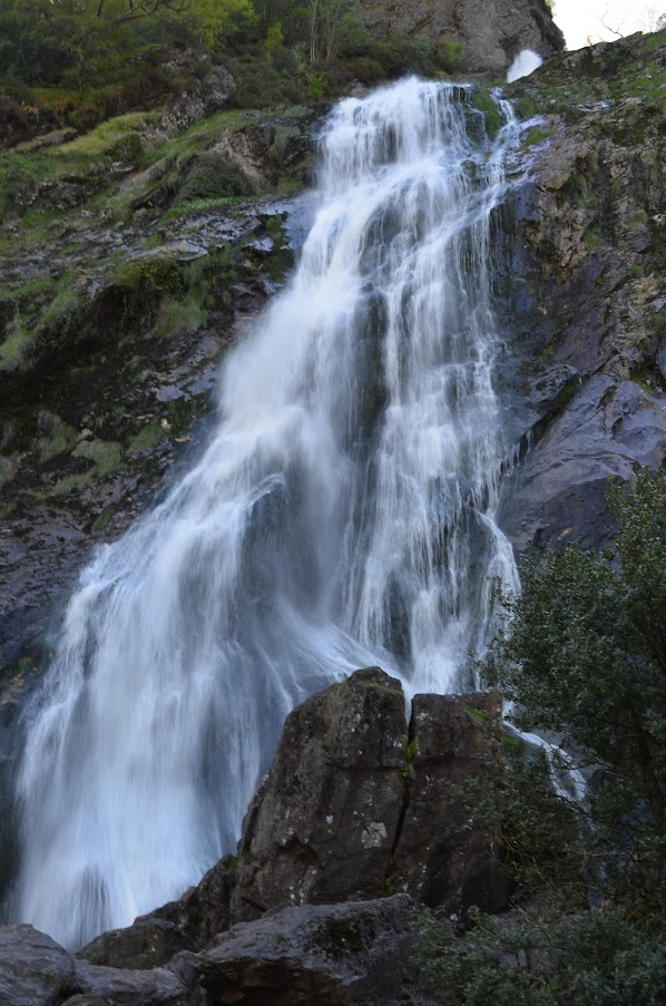 Powerscourt Falls is a 397 foot / 121 meter tall cascading waterfall not far outside of Dublin in Ireland.