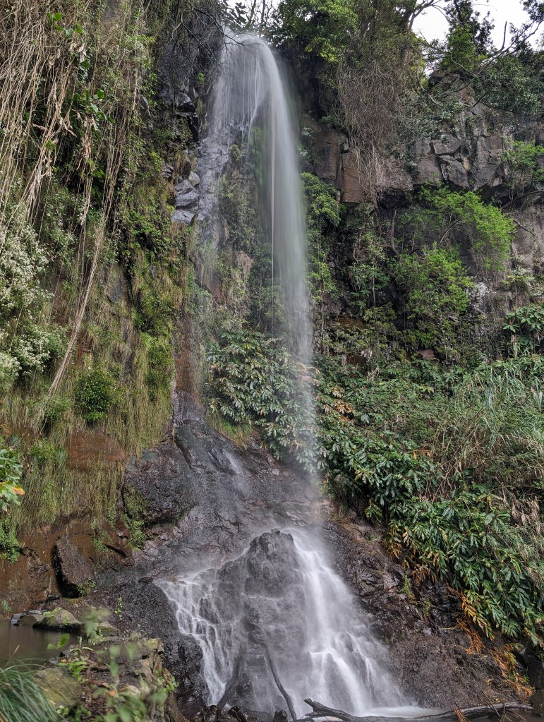 Cascata Escondida is a 60 foot / 20 meter tall waterfall on the island of Madeira, an autonomous region of Portugal.