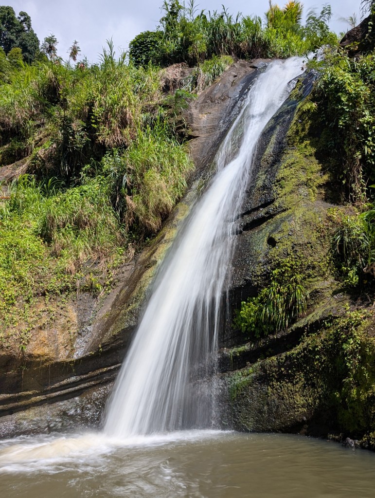 Concord Falls is a 65 foot / 20 meter tall waterfall on the island of Grenada.